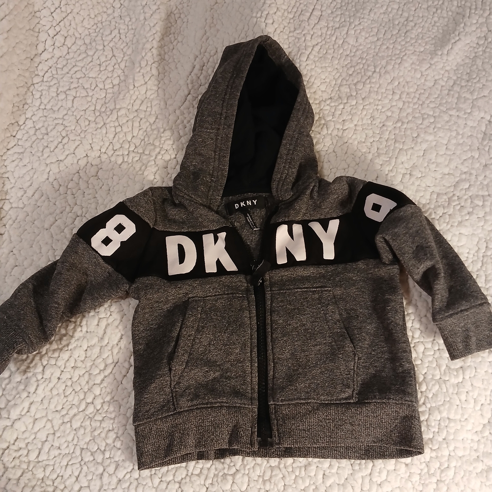 DKNY Gray Cropped Sweatshirt Modern Athletic Design